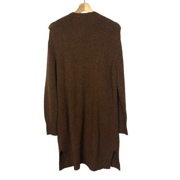 Madewell Kent Espresso Brown Longline Knit Cardigan Sweater S - Picture 4 of 5
